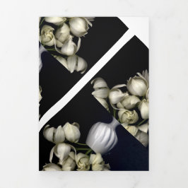 White Heart In Black beroemd gemaakt door Time Jou Drieluik Wenskaart