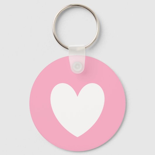 White Heart Keychain (Voorkant)