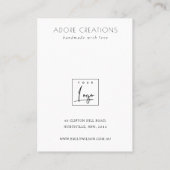 WHITE HEART LIFELINE FIANCE GIFT EARRING DISPLAY PLAATSKAARTJE (Achterkant)