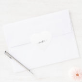 White Heart Minimalism Name Bridal Small Business Hart Sticker (Envelop)