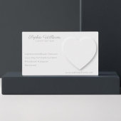white heart minimalist neutraal visitekaartje