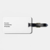 White Heart Mr. en Mrs. bagagelabel voor hem (Achterkant horizontaal)