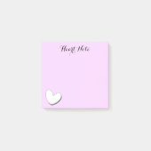 White Heart Notes op roze achtergrond (Voorkant)