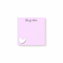 White Heart Notes op roze achtergrond
