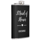 White Heart On Black Maid Of Honor beroemd gemaakt Heupfles (Rechts)