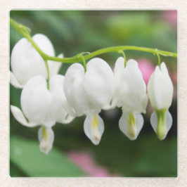 "White Heart" Oorspronkelijke kunst van KAS Glazen Onderzetter