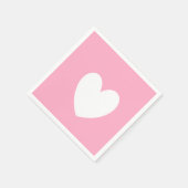 White Heart Paper Napkins Servet (Hoek)
