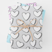 White Heart Pattern Wrapping Paper (In situ)