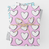 White Heart Pattern Wrapping Paper (In situ)