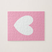 White Heart Photo Puzzle Legpuzzel (Horizontaal)