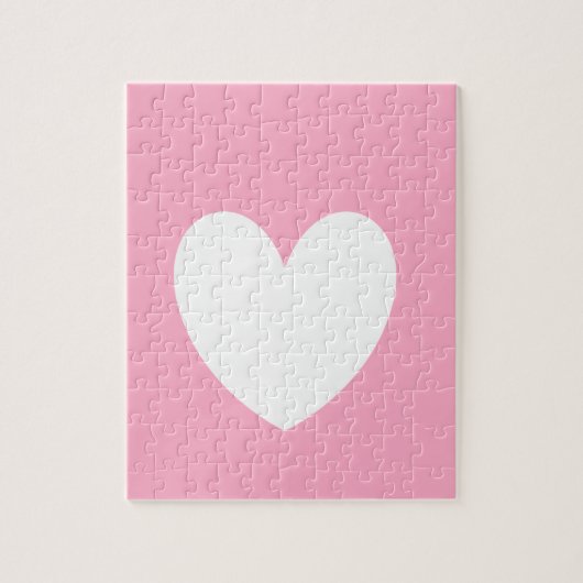White Heart Photo Puzzle Legpuzzel (Verticaal)