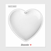 WHITE HEART STICKER (Vel)