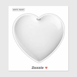 WHITE HEART STICKER