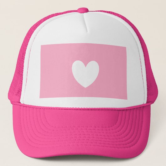 White Heart Trucker Hat Pet (Voorkant)
