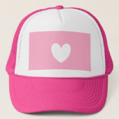 White Heart Trucker Hat Trucker Pet (Voorkant)