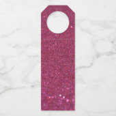 White Hearts Burgundy Glitter Valentijnsdag Flessenhanger (Achterkant)