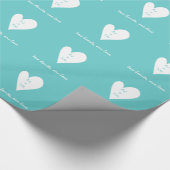 White Hearts Custom Design Cadeaupapier (Hoek)