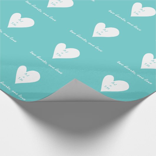 White Hearts Custom Design Cadeaupapier (Hoek)