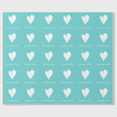 White Hearts Custom Design Cadeaupapier (Vlak)