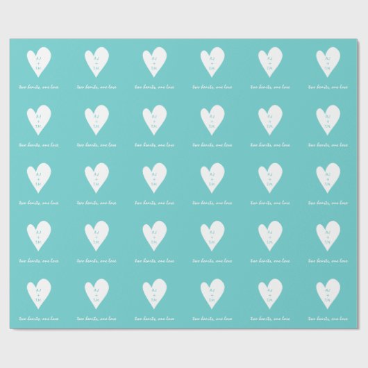 White Hearts Custom Design Cadeaupapier (Vlak)