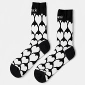 White Hearts Design Gepersonaliseerd Sokken (Links)