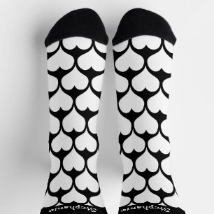 White Hearts Design Gepersonaliseerd Sokken