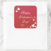 White Hearts on Red Sticker (Tas)