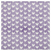 White Hearts op Dark Paarse Stof (Swatch)
