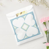 White Hearts Pattern Bedankzakje (Gezegeld)