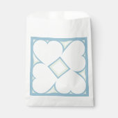 White Hearts Pattern Bedankzakje (Voorkant)