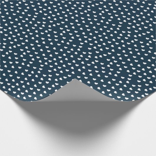 White Hearts Pattern Birthday Valentijnsdag Cadeaupapier (Hoek)