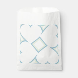 White Hearts Pattern met Blue Bedankzakje