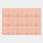 White Hearts voor Tangerine Linen Inpakpapier Vel (Voorkant 3)