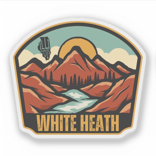 White Heath, Illinois Sticker (Voorkant)