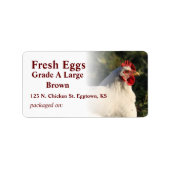 White Hen Egg Label (Voorkant)