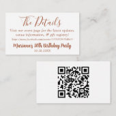 White Herfst Event Details Web Page Enclosure Kaar Informatiekaartje (Voorkant / Achterkant)