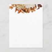 White Herfst Terracotta Floral Wedding Details Informatiekaartje (Achterkant)