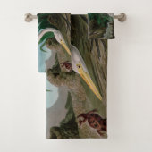 White Heron Birds of America Audubon Print Bad Handdoek (Insitu)