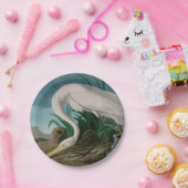 White Heron Birds of America Audubon Print Papieren Bordje (Feest)