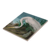 White Heron Birds of America Audubon Print Tegeltje (Zijkant)