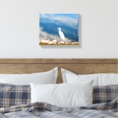 White Heron Canvas Afdruk (Insitu (Slaapkamer))
