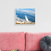 White Heron Canvas Afdruk (Insitu (Woonkamer))