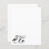 White Heron  Design Italiaans papier (Voorkant / Achterkant)