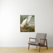 White Heron door John James Audubon Wandkleed (In situ)