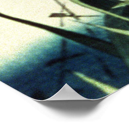 White Heron en Iris Poster (Hoek)