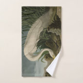 White Heron, Great Egret, Audubon Birds of America Bad Handdoek (Handdoek)