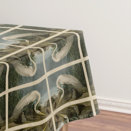 White Heron, Great Egret, Audubon Birds of America Tafelkleed (Voorbeeld)