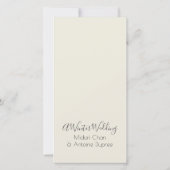 White Heron in Sneeuwbruin Theme RSVP Card (Achterkant)