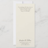 White Heron in Snow Winter Wedding Kaart (Achterkant)