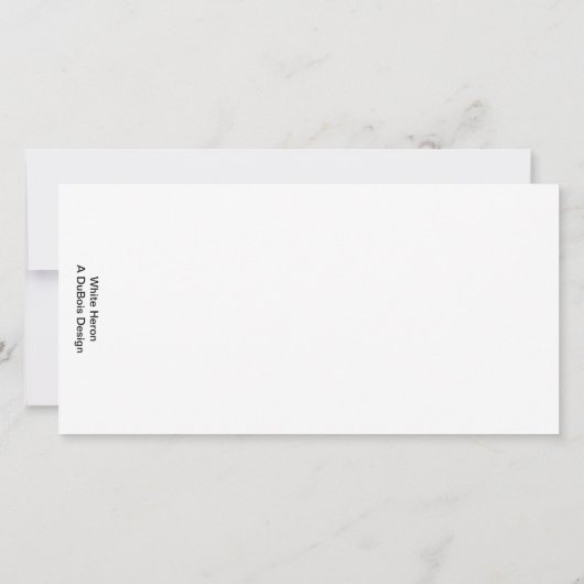 White Heron Kaart (Achterkant)